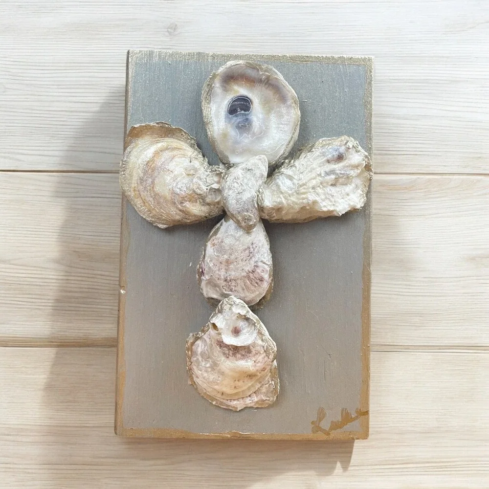 Oyster Shell Cross‎ By Luke 5 1/2